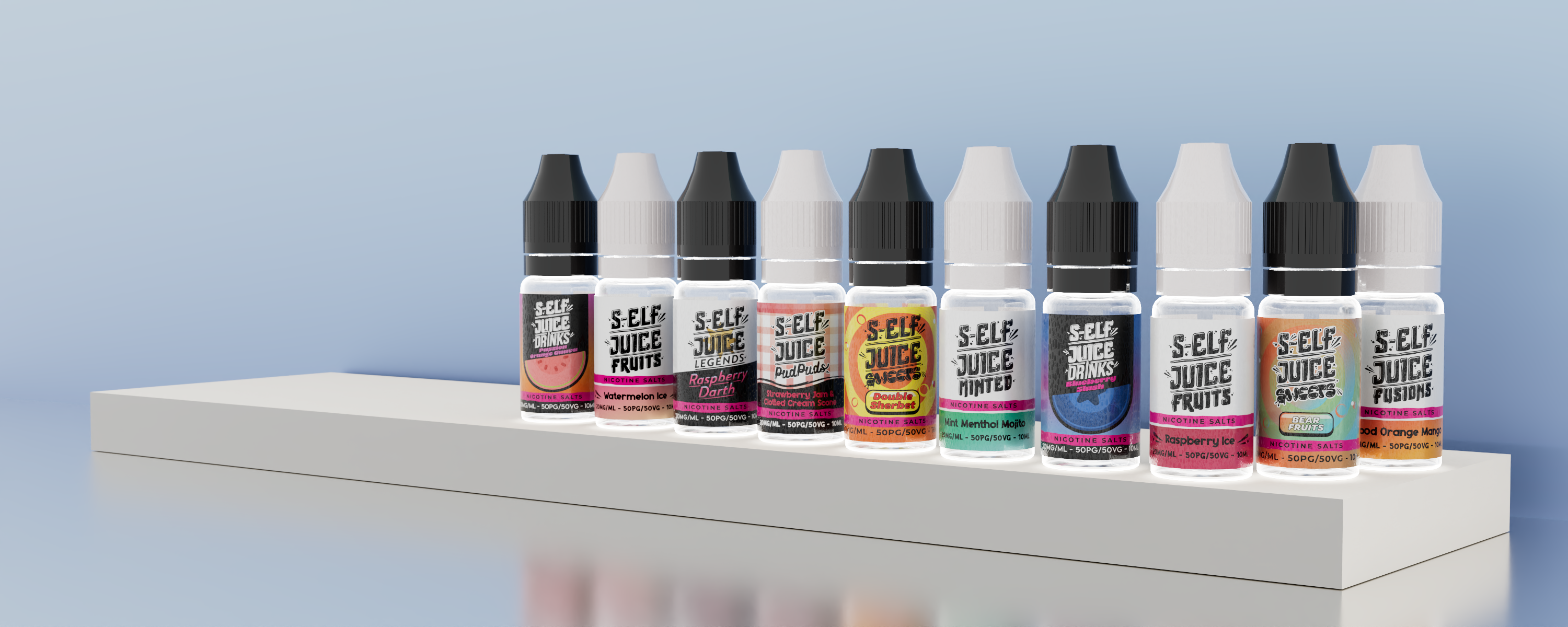 S-Elf Juice UK Vape E-Liquid Collection Bottles