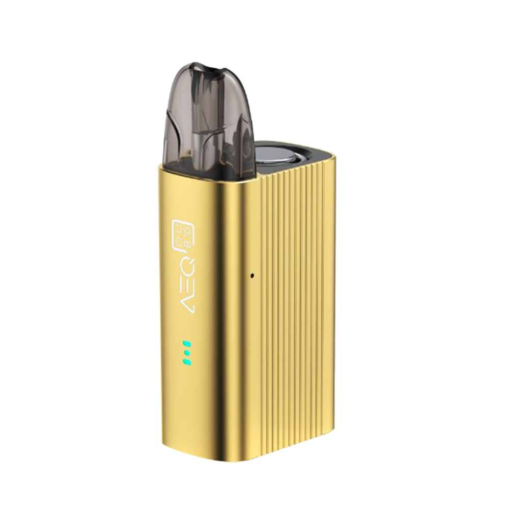 AEQ QUB3D pod vape device gold UK