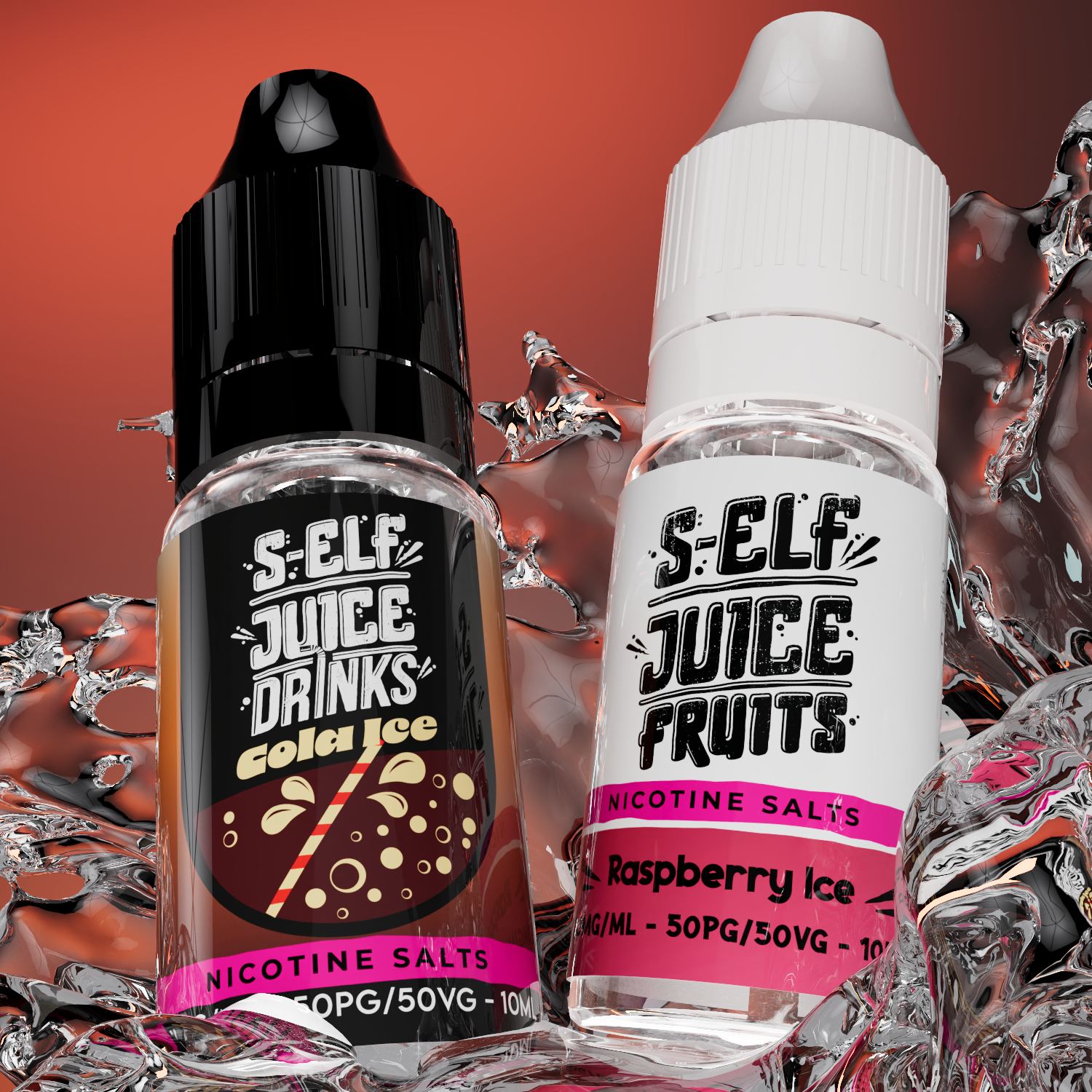 S-Elf Juice Nicotine Salts 10ml Cola Ice and Raspberry Ice