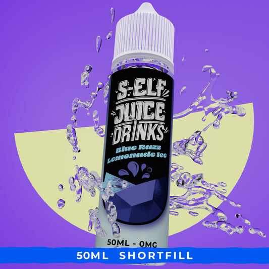 Blue Razz Lemonade Ice 50ml Shortfill Vape E-Liquid UK S-Elf Juice Drinks