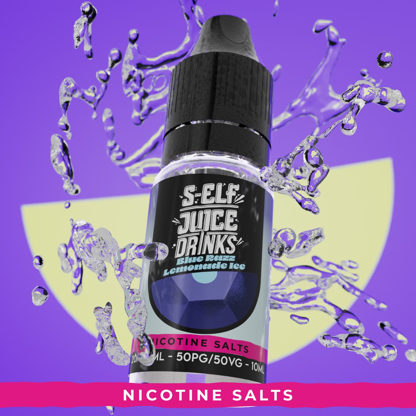 Blue Razz Lemonade 10ml Nic Salt Vape E-Liquid UK S-Elf Juice Drinks