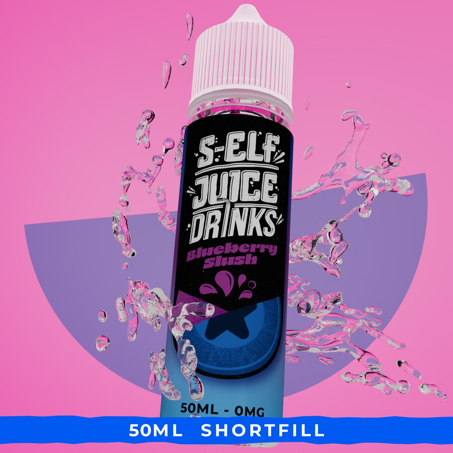 Blueberry Slush 50ml Shortfill Vape E-liquid UK S-Elf Juice Drinks