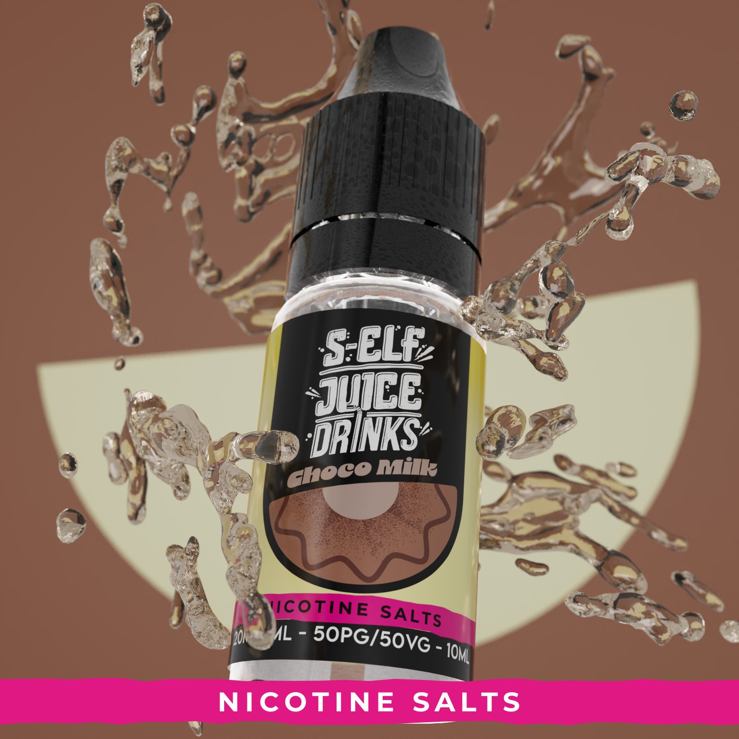 Choco Milk 10ml Nicotine Salt Vape E-Liquid UK S-Elf Juice Drinks