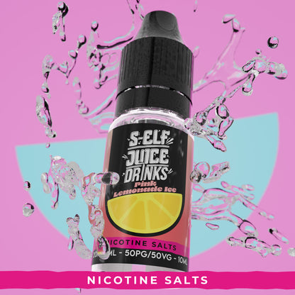 Pink Lemonade Ice 10ml Nicotine Salt Vape E-Liquid UK S-Elf Juice Drinks