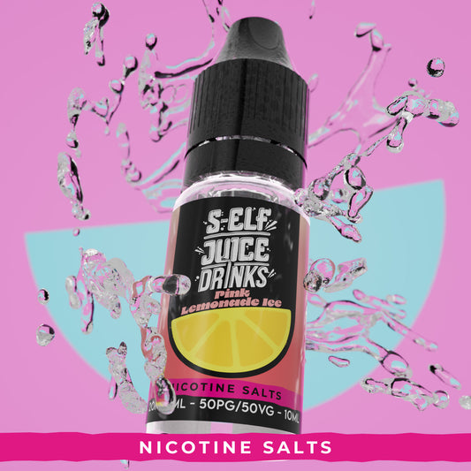 Pink Lemonade Ice 10ml Nicotine Salt Vape E-Liquid UK S-Elf Juice Drinks