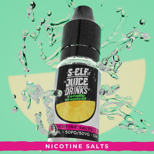 Totally Tropical 10ml Nicotine Salt Vape E-liquid UK S-Elf Juice Drinks