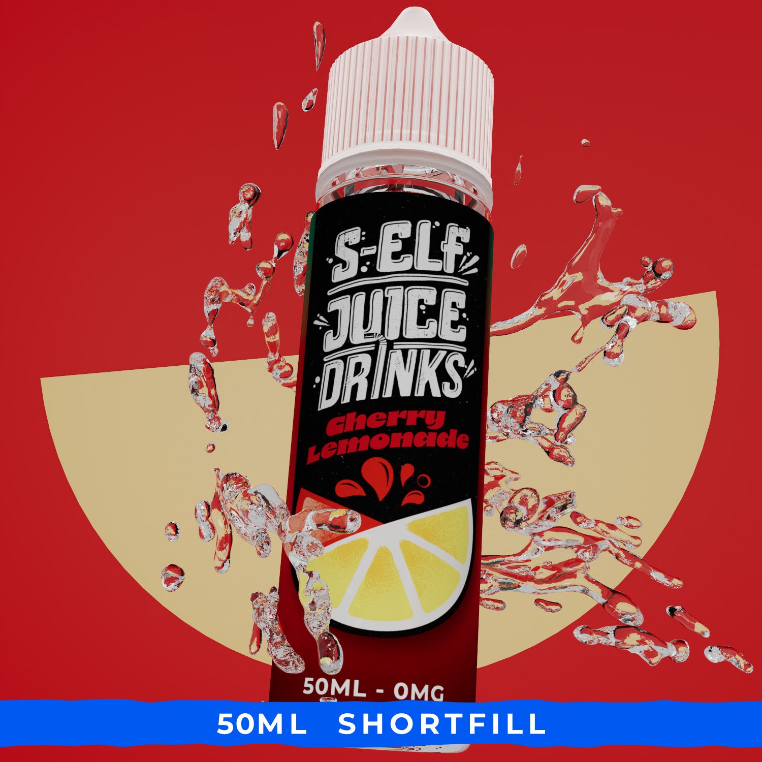 Cherry Lemonade 50ml Shortfill Vape E-liquid UK S-Elf Juice Drinks