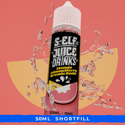 Mango & Raspberry Cream Soda 50ml Shortfill Vape E-liquid UK S-Elf Juice Drinks