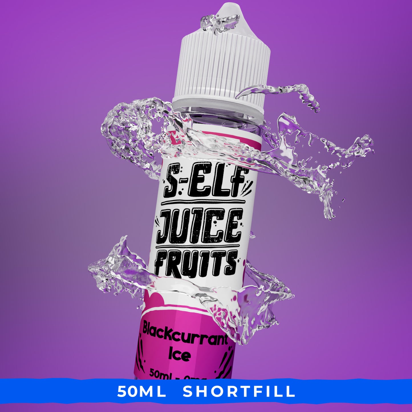 Blackcurrant Ice 50ml Shortfill Vape E-Liquid UK S-Elf Juice Fruits