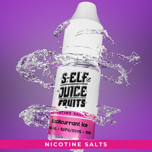 Blackcurrant Ice 10ml Nicotine Salt Vape E-Liquid UK S-Elf Fruits 