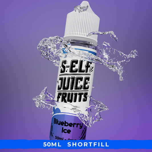 Blueberry Ice 50ml Shortfill Vape E-Liquid UK S-Elf Juice Fruits