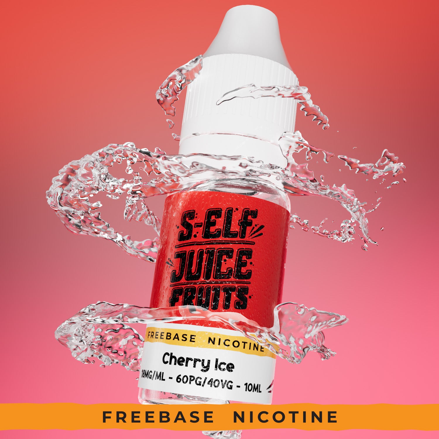 Cherry Ice 10ml HPG High PG Vape E-Liquid UK S-Elf Juice Fruits