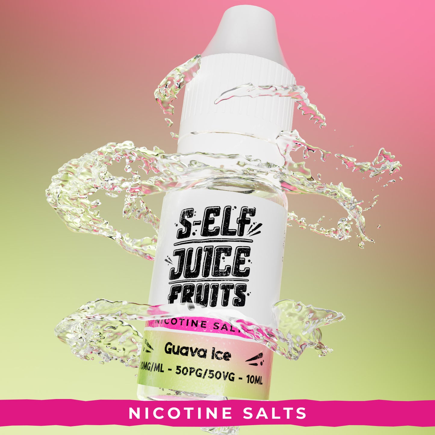 Guava Ice 10ml Nicotine Salt Vape E-Liquid UK S-Elf Juice Fruits