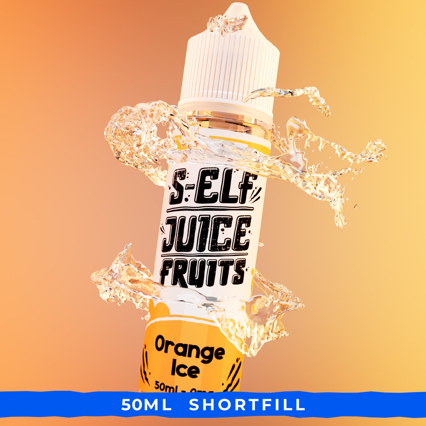 Orange Ice 50ml Shortfill Vape E-Liquid UK S-Elf Juice Fruits