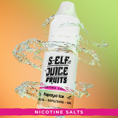 Papaya Ice 10ml Nicotine Salt Vape E-Liquid UK S-Elf Juice Fruits