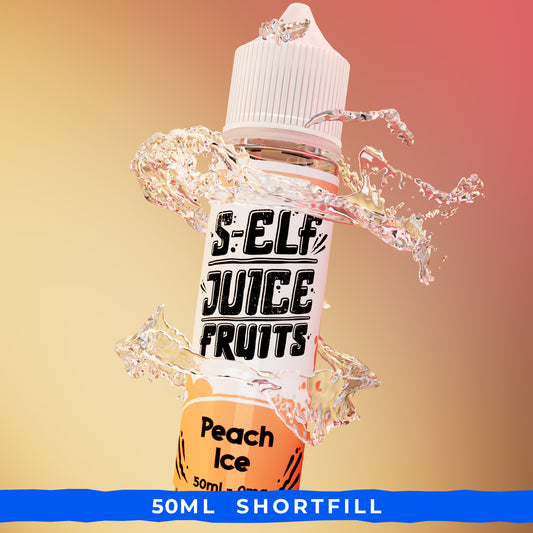 Peach Ice 50ml Shortfill Vape E-Liquid UK S-Elf Juice Fruits