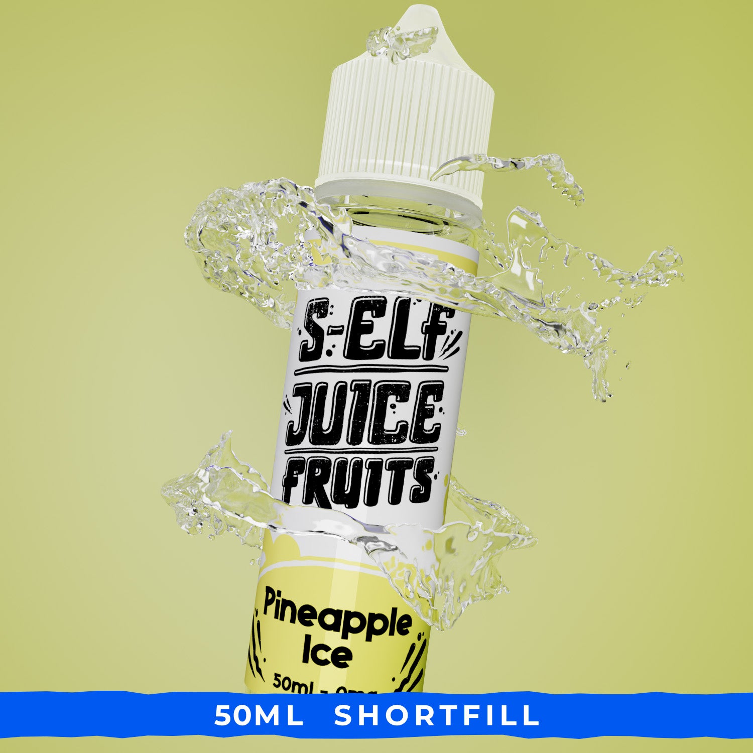 Pineapple Ice 50ml Shortfill Vape E-Liquid UK S-Elf Juice Fruits