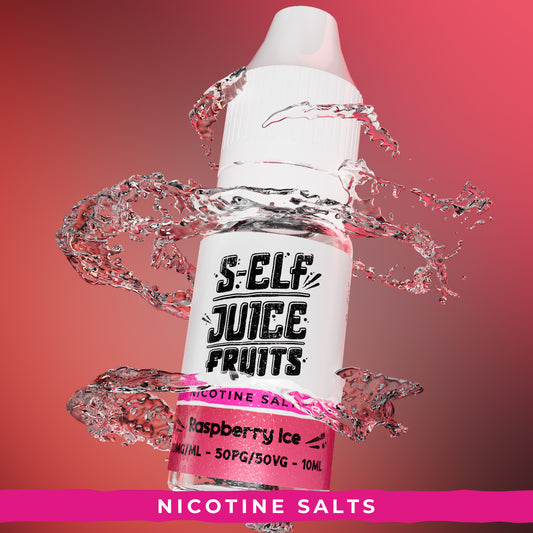 Raspberry Ice 10ml Nicotine Salt Vape E-Liquid UK S-Elf Juice Fruits