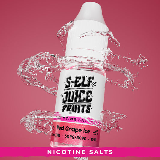 Red Grape Ice 10ml Nicotine Salt Vape E-Liquid UK S-Elf Juice Fruits