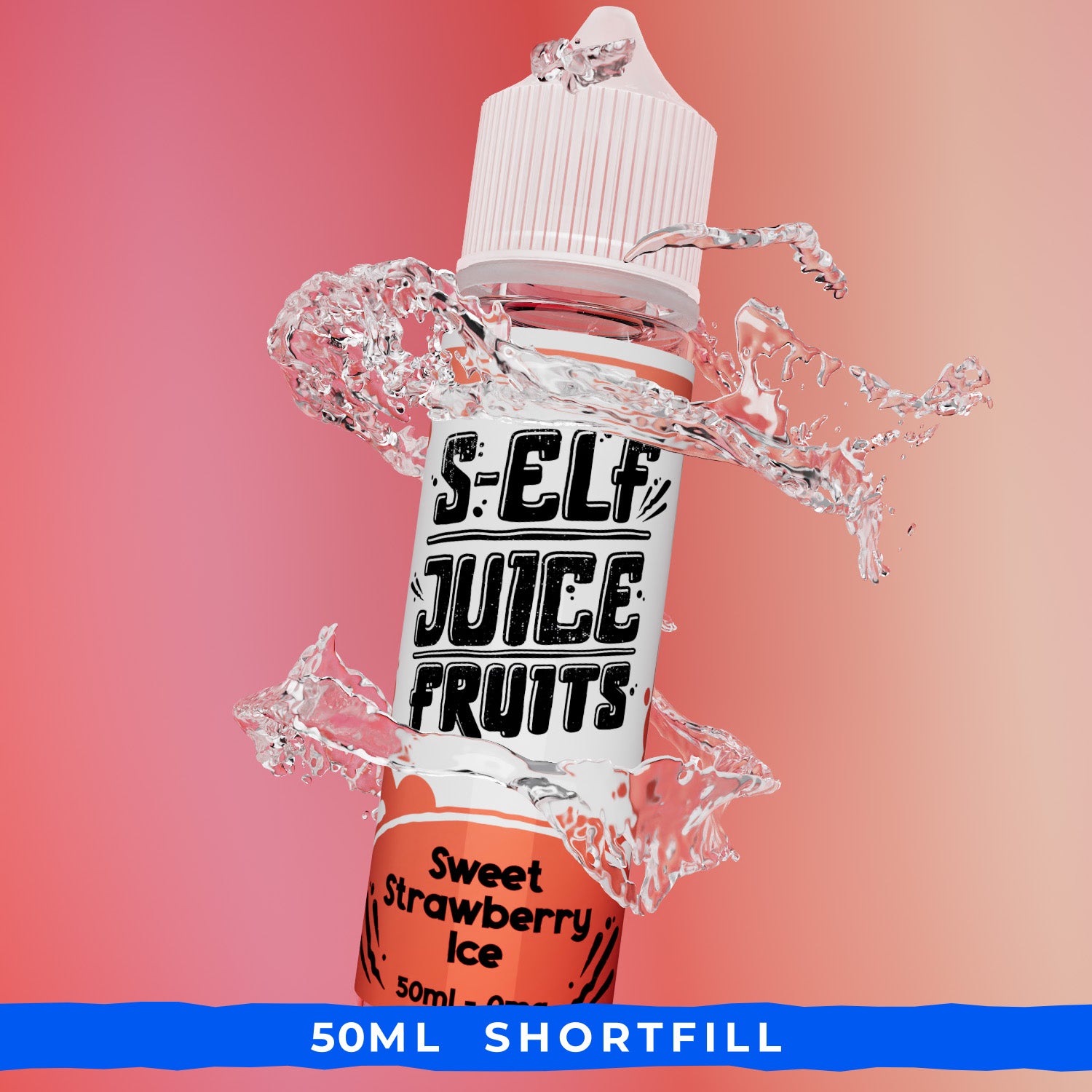 Sweet Strawberry Ice 50ml Shortfill Vape E-Liquid UK S-Elf Juice Fruits