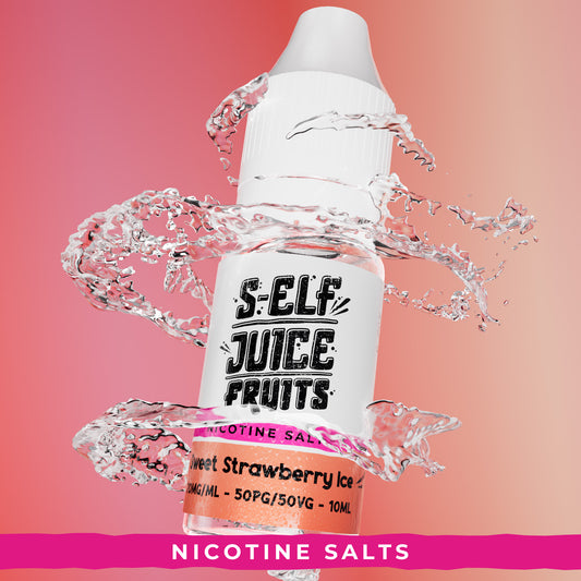 Sweet Strawberry Ice 10ml Nicotine Salt Vape E-Liquid UK S-Elf Juice Fruits