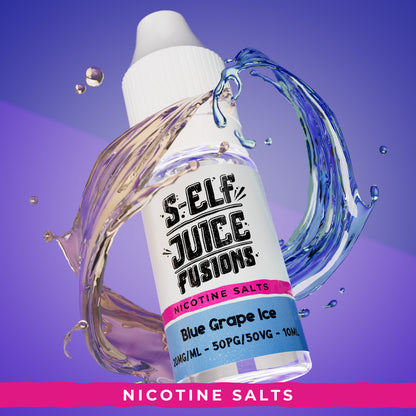 Blueberry Grape 10ml Nicotine Salt Vape E-Liquid UK S-Elf Juice Fusions