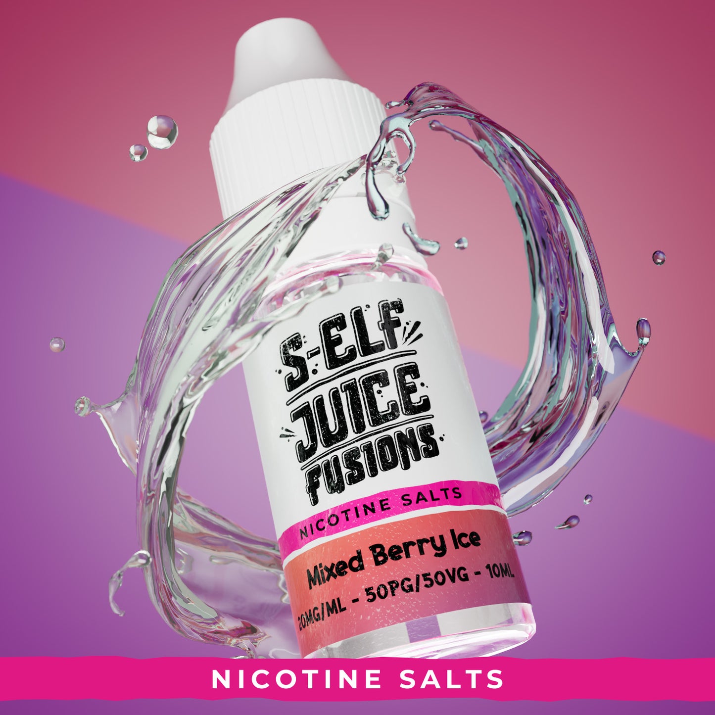 Mixed Berry Ice 10ml Nicotine Salt Vape E-Liquid S-Elf Juice Fusions