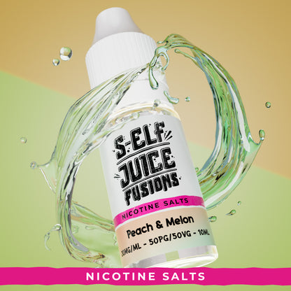 Peach & Melon 10ml Nicotine Salt E-Liquid UK S-Elf Juice Fusions