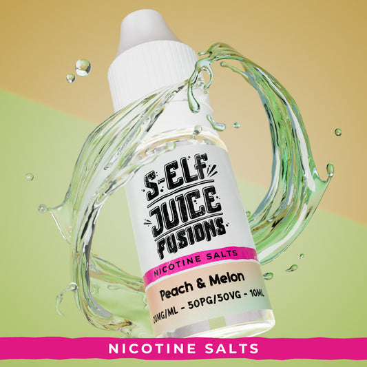 Peach & Melon 10ml Nicotine Salt E-Liquid UK S-Elf Juice Fusions