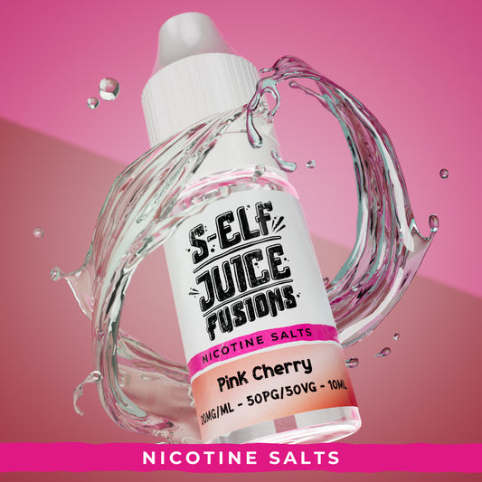 Pink Cherry 10ml Nicotine Salt Vape E-Liquid UK S-Elf Juice Fusions