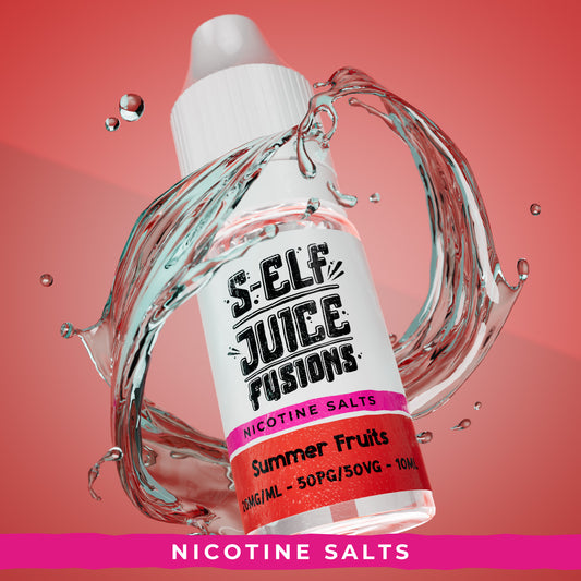 Summer Fruits 10ml Nicotine Salt Vape E-liquid UK S-Elf Juice Fusions