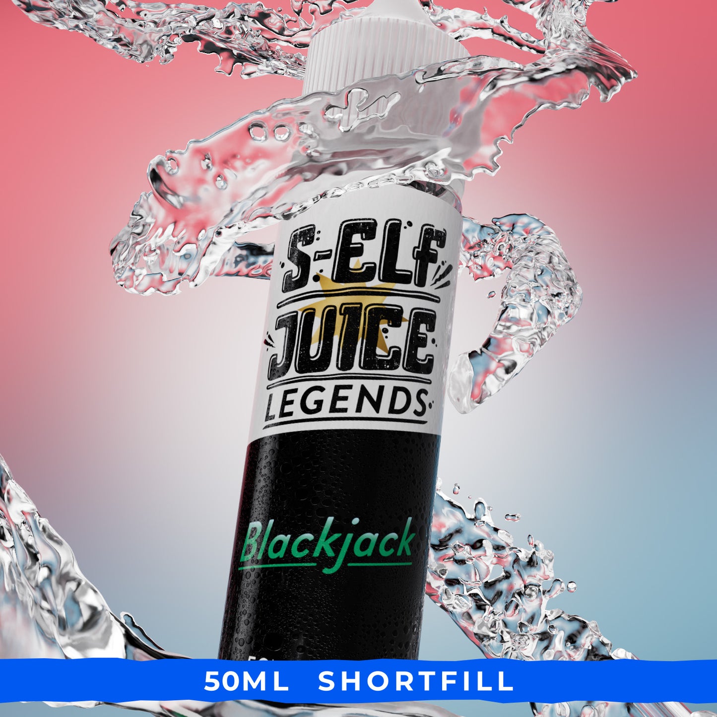 Blackjack 50ml Shortfill Vape E-Liquid UK S-Elf Juice Legends