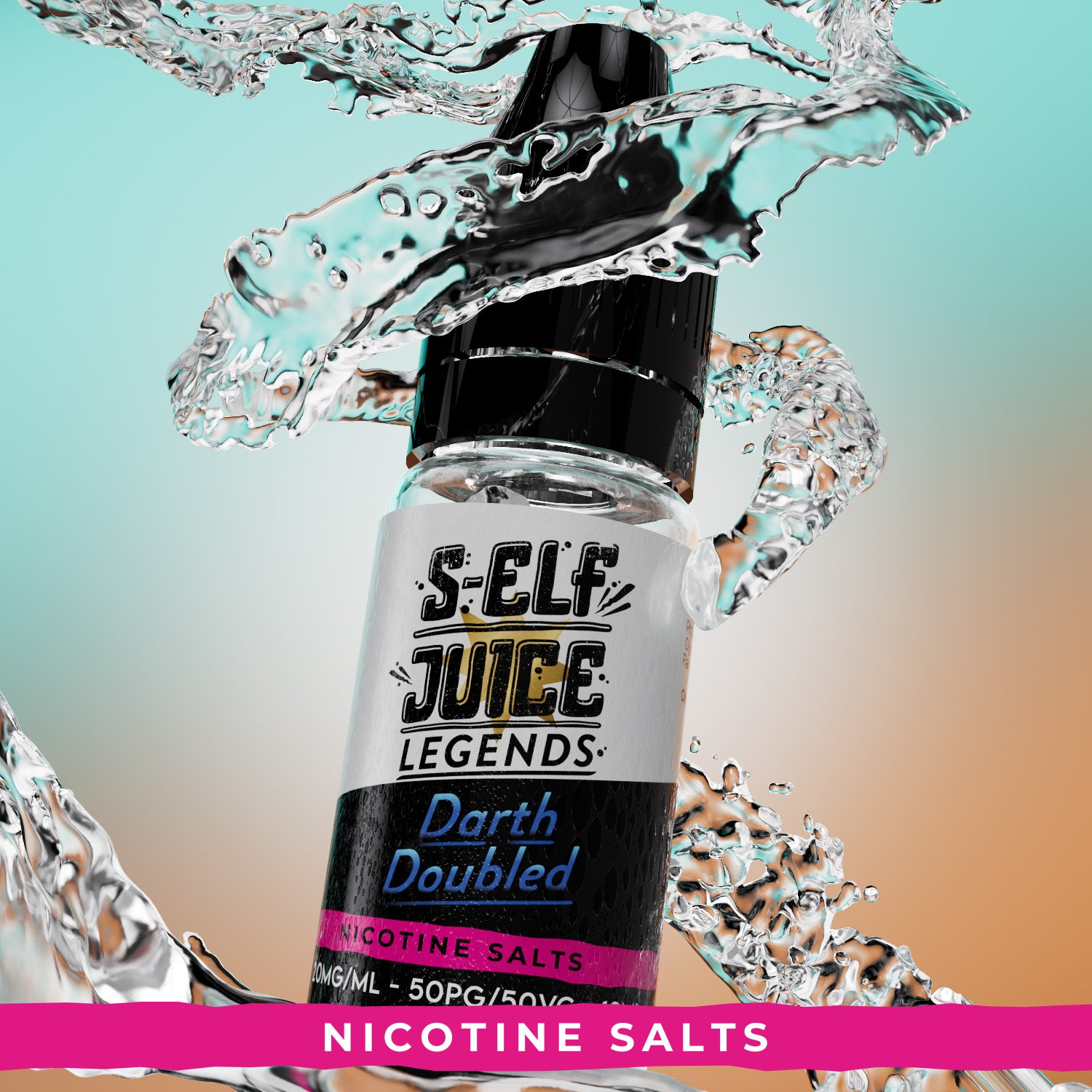 Darth Doubled 10ml Nicotine Salt Vape E-Liquid UK S-Elf Juice Legends