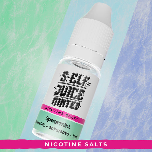 Spearmint 10ml Nicotine Salt Vape E-Liquid UK S-Elf Juice Minted