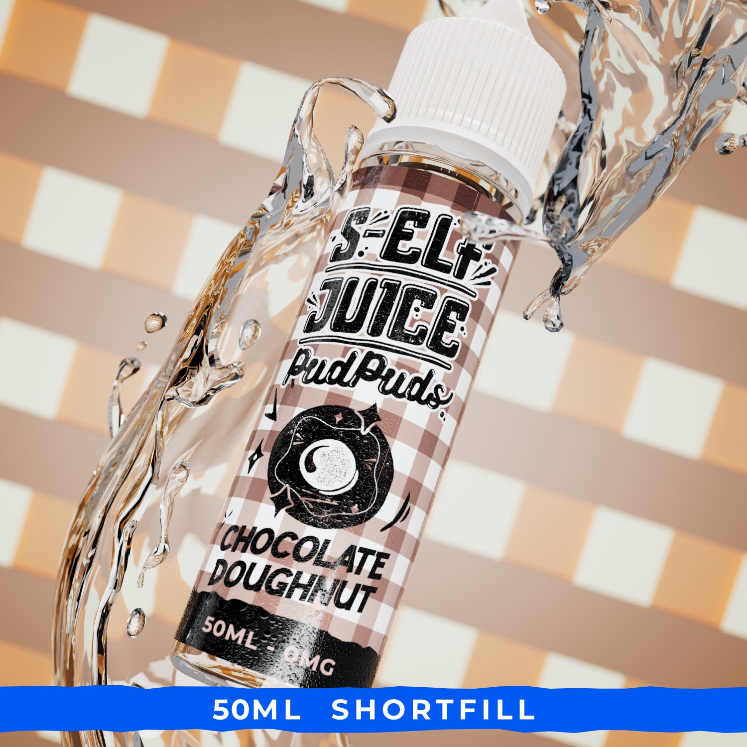 Chocolate Doughnut 50ml Shortfill Vape E-liquid UK S-Elf Juice Pud Puds 