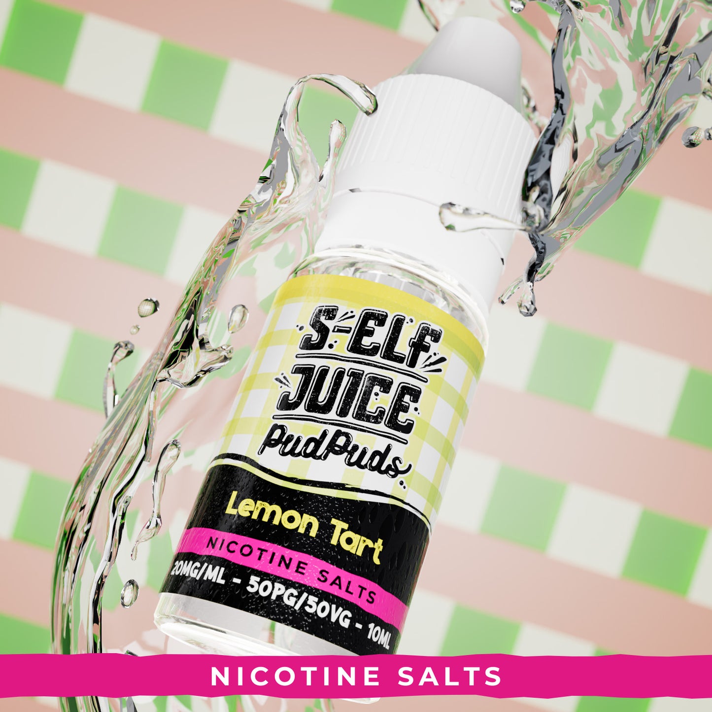 Lemon Tart 10ml Nicotine Salt Vape E-Liquid UK S-Elf Juice Pud Puds