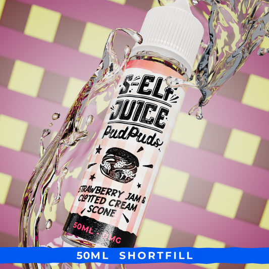 Strawberry Jam & Clotted Cream Scone 50ml Shortfill Vape E-liquid UK S-Elf Juice Pud Puds