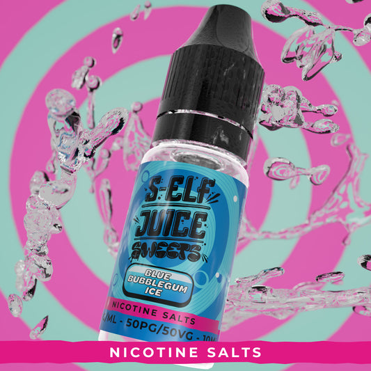 Blueberry Bubblegum 10ml Nicotine Salt Vape E-Liquid UK S-Elf Sweets