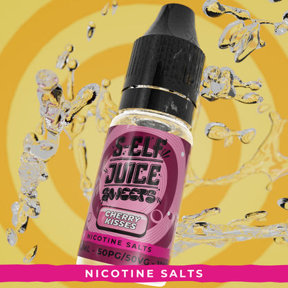 Cherry Kisses 10ml Nicotine Salt Vape E-liquid UK S-Elf Juice Sweets