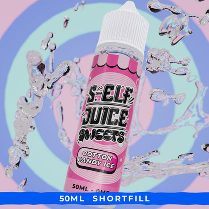 Cotton Candy Ice 50ml Shortfill Vape E-Liquid UK S-Elf Juice Sweets