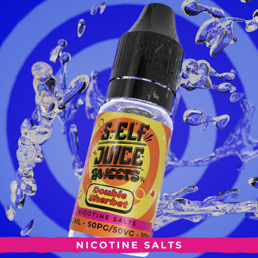 Double Sherbet 10ml Nicotine Salt Vape E-Liquid UK S-Elf Juice Sweets