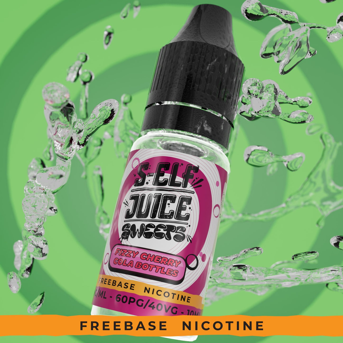 Fizzy Cherry Cola Bottles 10ml HPG High PG Vape E-Liquid UK S-Elf Juice Sweets