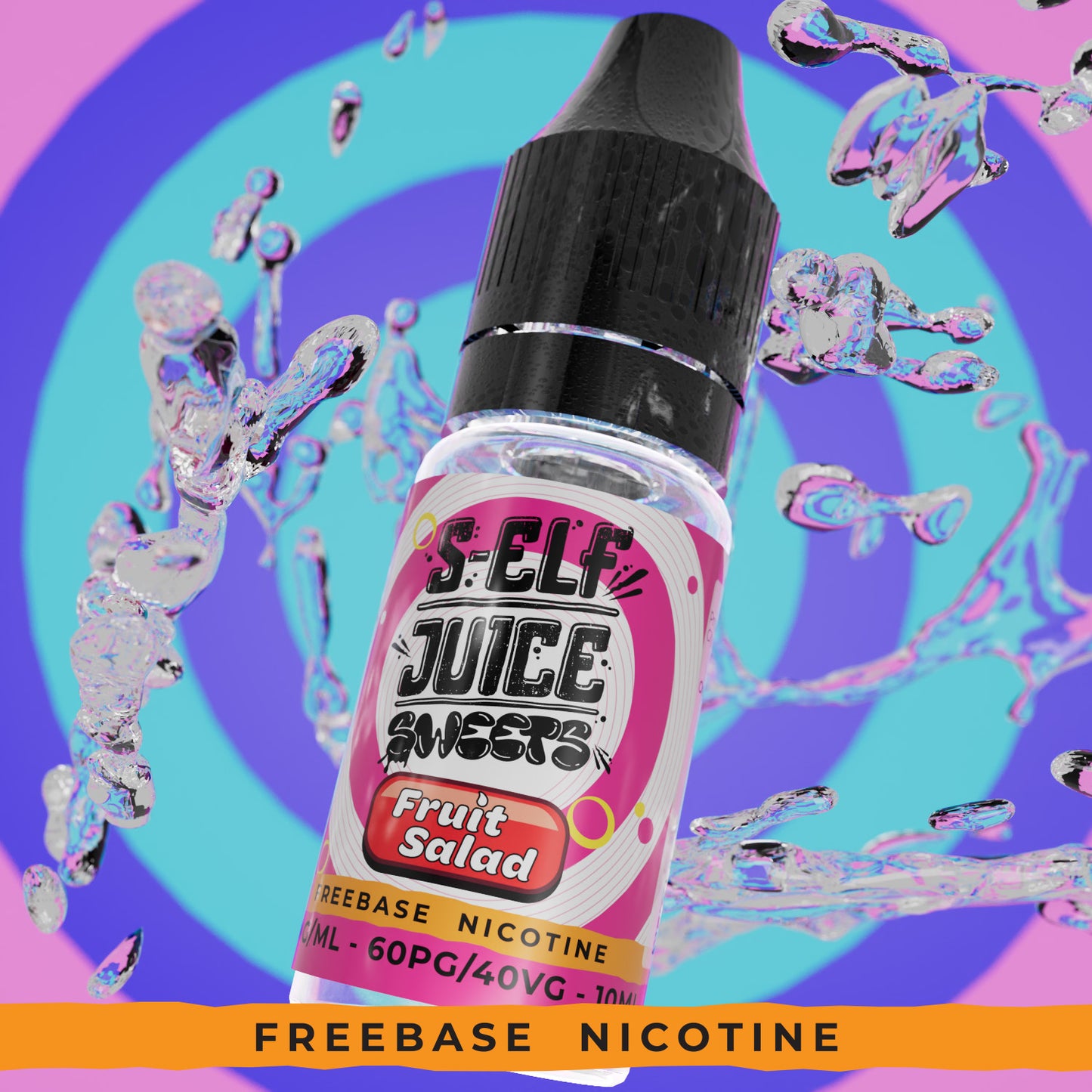 Fruit Salad 10ml HPG High PG Vape E-Liquid UK S-Elf Juice Sweets