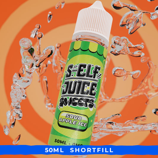 Sour Apple Ice 50ml Shortfill Vape E-Liquid UK S-Elf Juice Sweets