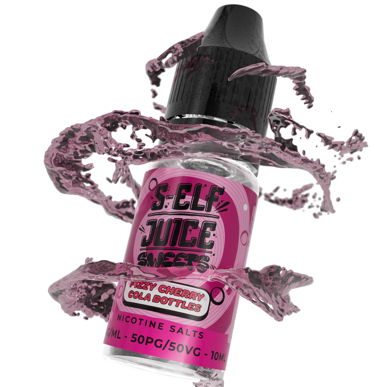 S-Elf Juice Sweets Nicotine Salt E-Liquid Bestseller Fizzy Cherry Cola Bottles UK