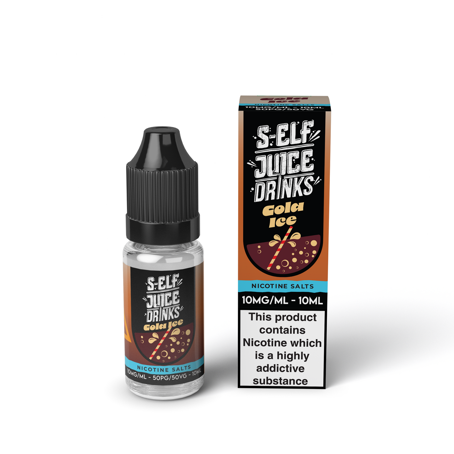 Cola Ice 10ml Pack Nicotine Salt Vape E-Liquid UK S-Elf Juice Drinks