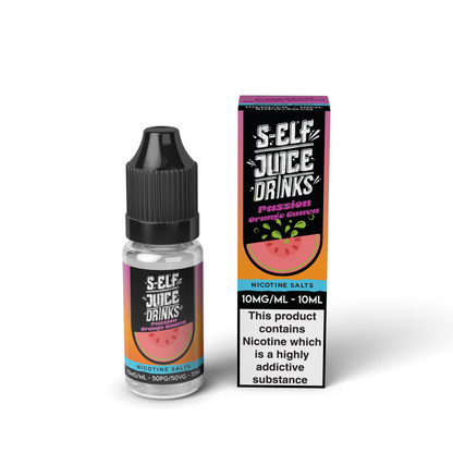 Passionfruit Orange Guava 10ml Pack Nicotine Salt Vape E-Liquid UK S-Elf Juice Drinks