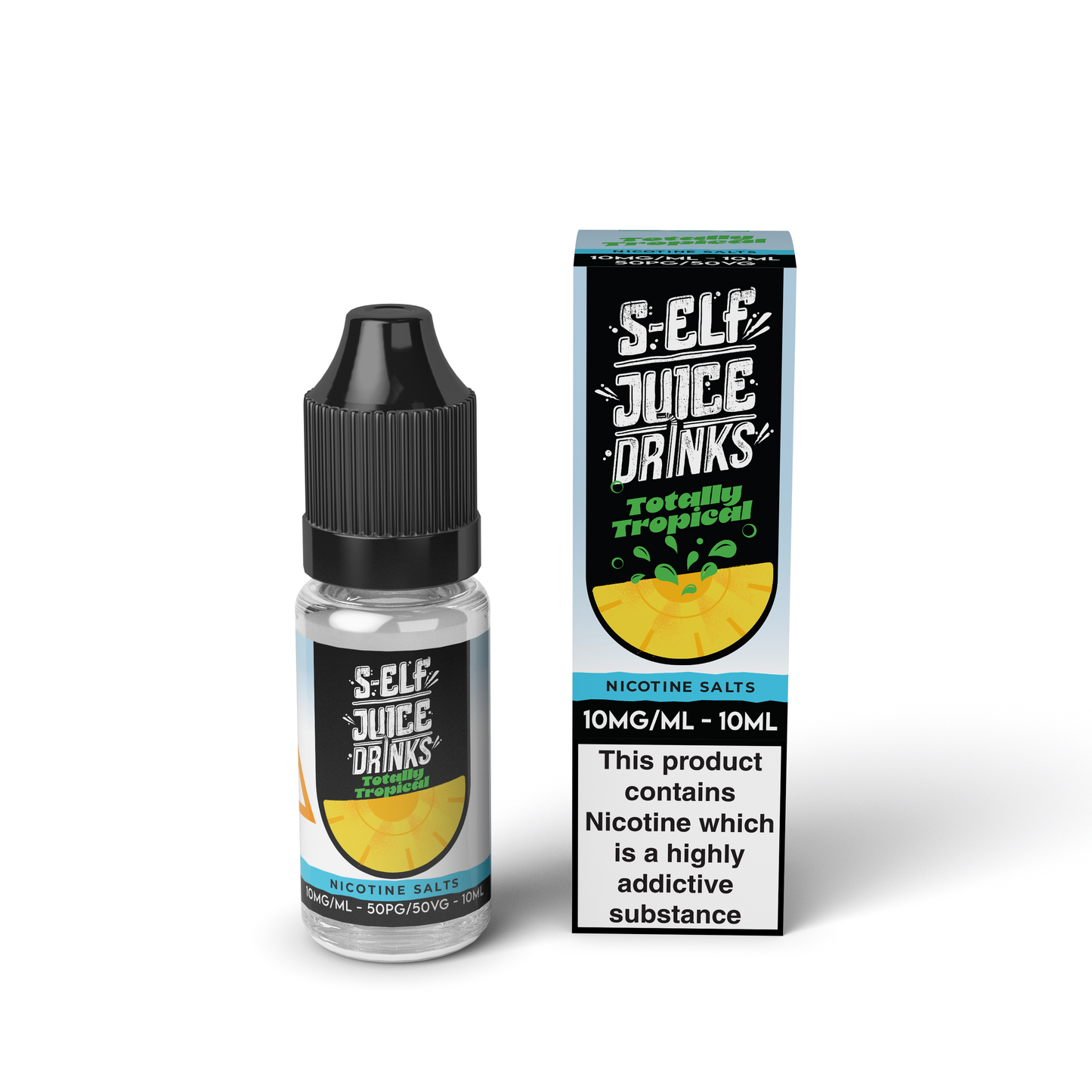 Totally Tropical 10ml Pack Nicotine Salt Vape E-liquid UK S-Elf Juice Drinks