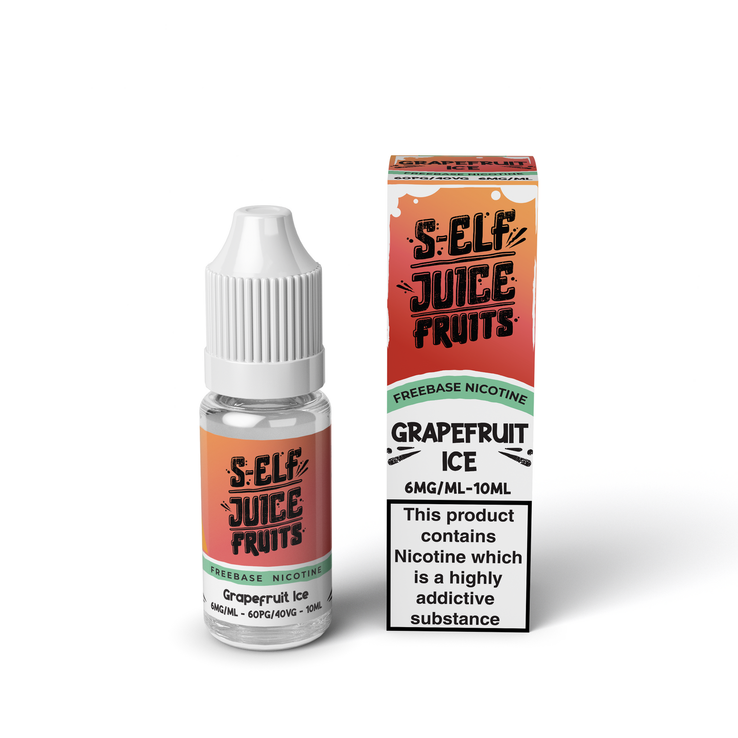 Grapefruit Ice 10ml HPG High PG freebase Nicotine Vape E-Liquid UK S-Elf Juice Fruits