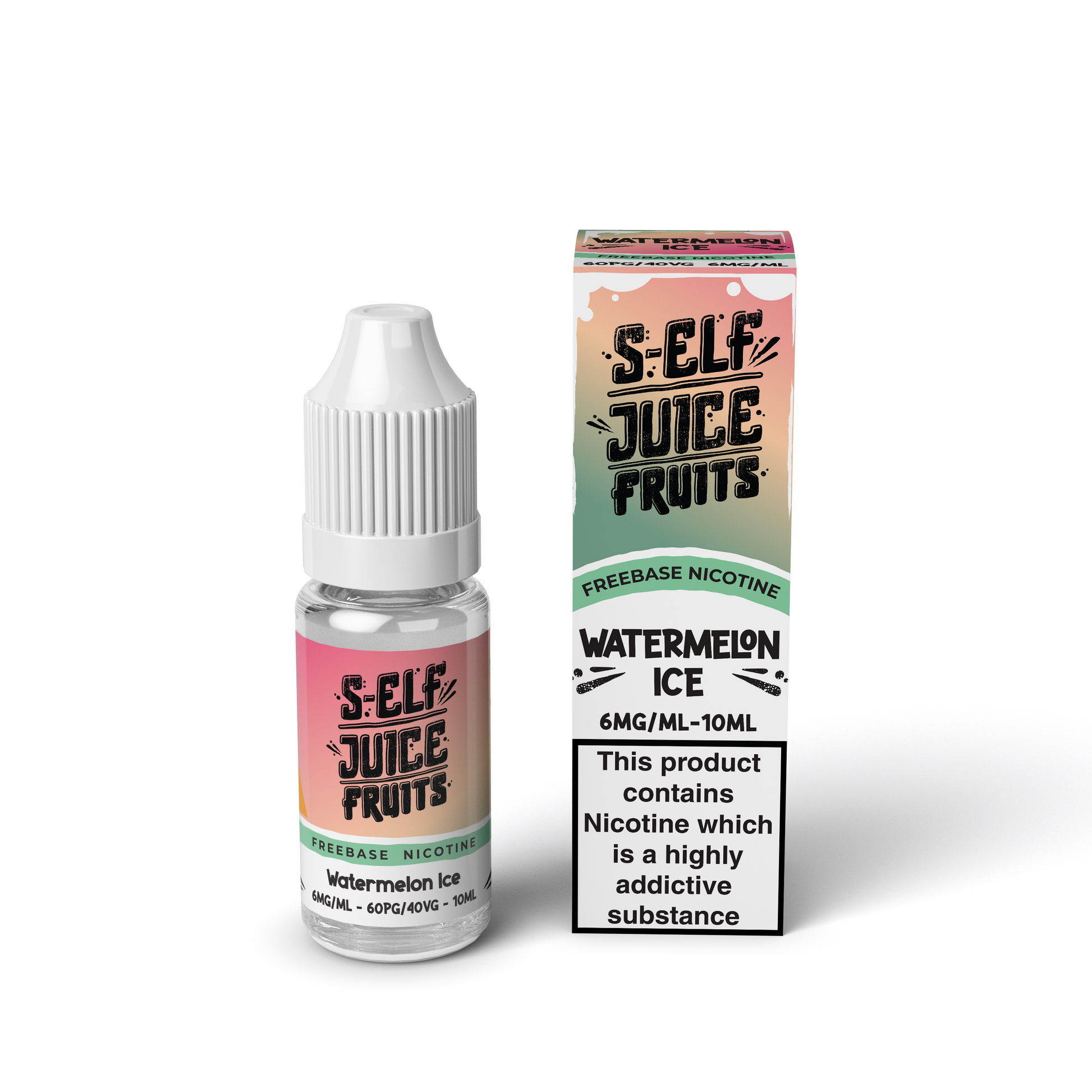 Watermelon Ice 10ml HPG High PG Freebase Nicotine Vape E-Liquid UK S-Elf Juice Fruits